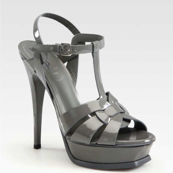 Saint Laurent Shoes - ✨SALE SAINT LAURENT
Tribute Patent Leather T-Strap Sandals Size 7.5